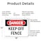 Signmission Keep Off Fence, 18 in W x Rectangle, Aluminum OS-2PACK-DS-A-1218-L-2504 - alternate 2